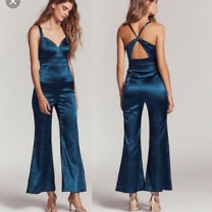 Free people silk jumpsuit